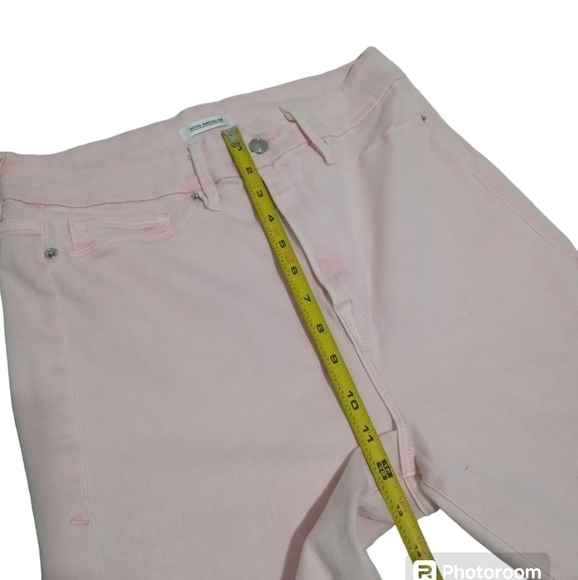 Good American Good Waist Pink Crop Jeans Size 15 - Picture 6 of 8